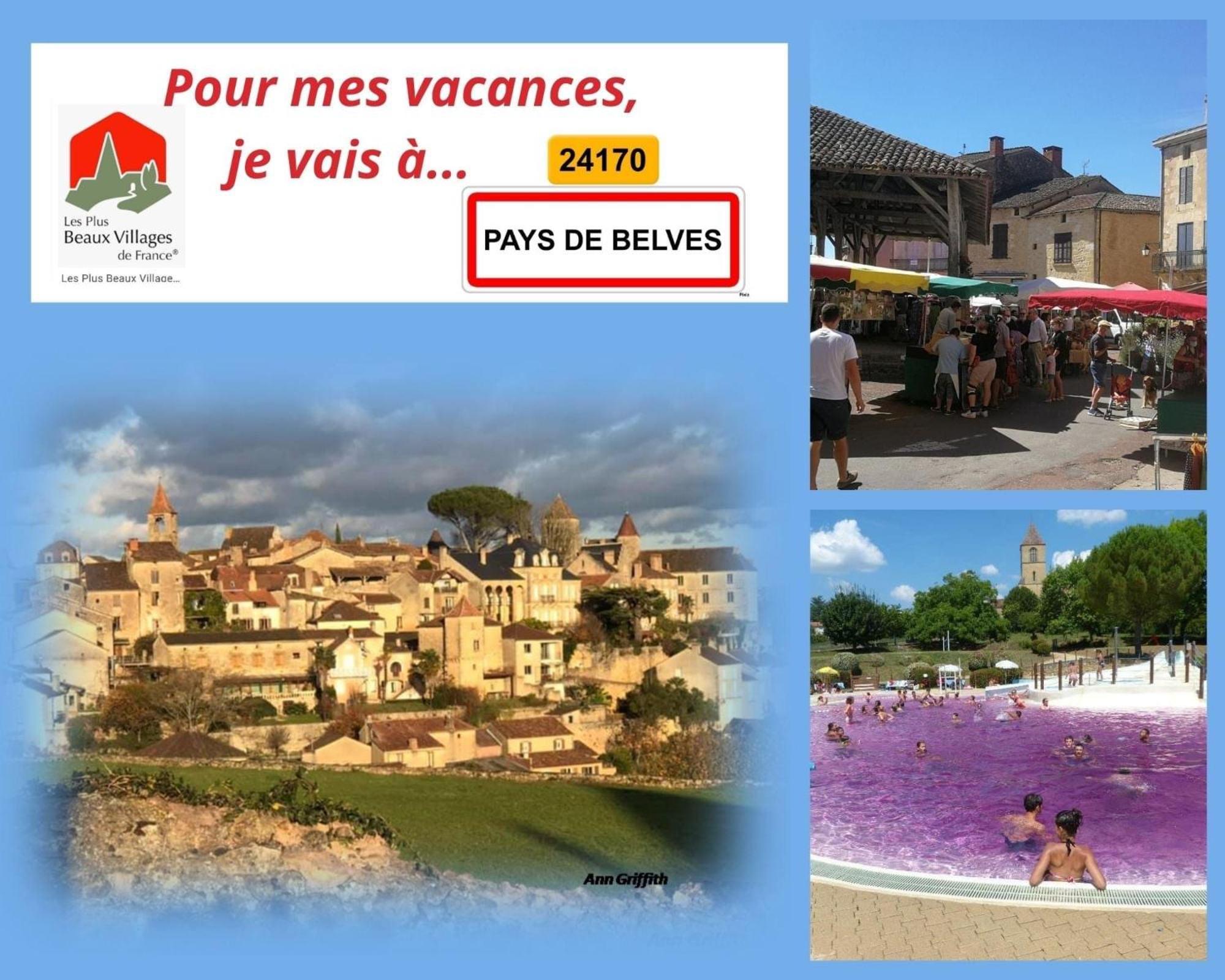 Au Lilas Rose Maison Entre Campagne Et Village Belves Exterior photo